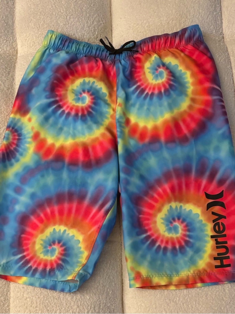 Hurley Boys Tie-Dye Swim Trunks Board Shorts Rainbow Youth XL 13-15